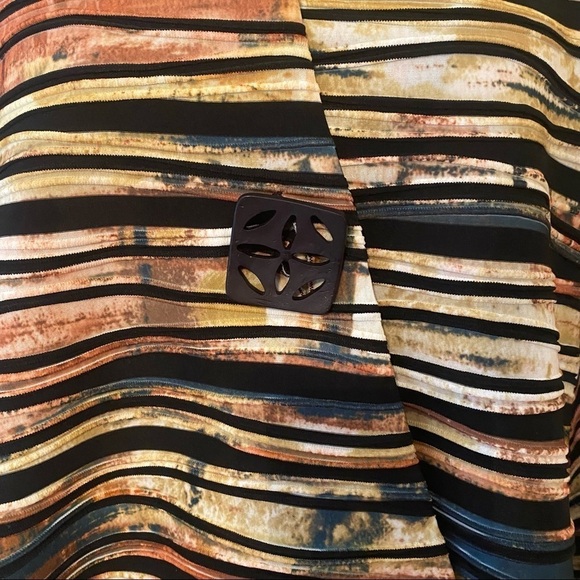 IC by Connie K Asymmetrical Striped 3/4 Sleeve Jacket - L - Picture 6 of 14